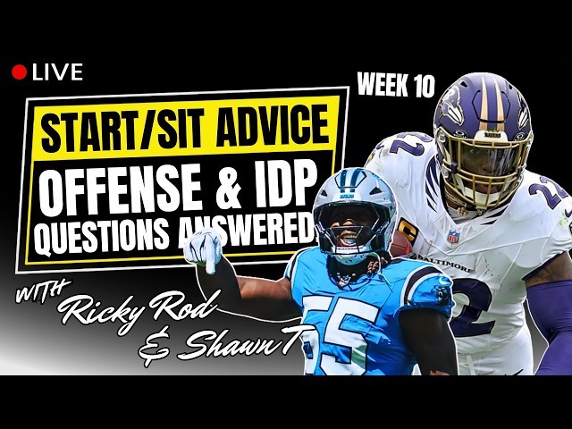 NFL Fantasy Football Starts/Sits Q&A | Week 10 News, Notes, + IDP Advice!