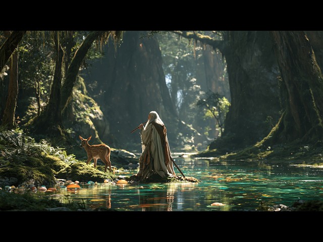 White Beard and a Weathered Cloak — Cinematic Fantasy Ambient Music with Enduring Grace | 4K