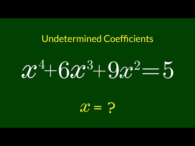 A Nice Algebra Problem | Math Olympiad  x = ?
