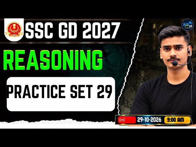 SSC GD REASONING 2027 | SSC GD Reasoning Practice SET 29 | SSC GD Reasoning BY Nivash Ranjan Sir