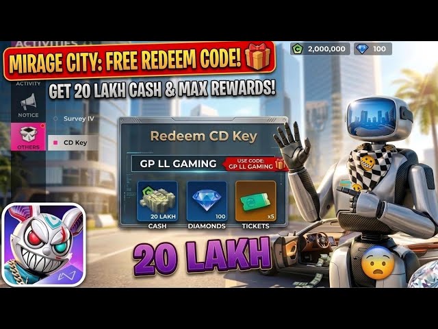 Mirage City Free Redeem Code 🤑 Today - Get 20 Lakh Cash & Max Rewards!🎁