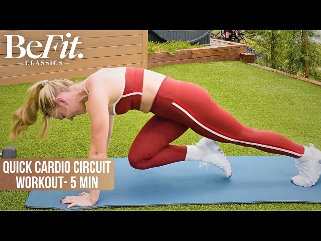 5-Minute Cardio Explosion Circuit Workout for Weightloss | Shelby Barry | BeFit