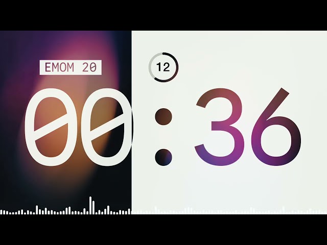 Every Minute on the Minute 20 Min Timer with Dynamic Music | 20 x 1 | EMOM #edm #dubstep