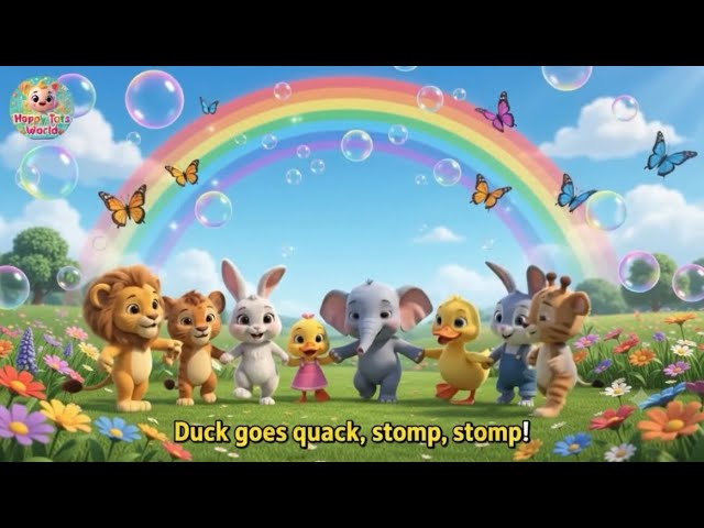Will animals dance with Benny?🐰🐘 | Nursery Rhymes & Songs for Kids | Happy Tots World #shorts #kids 