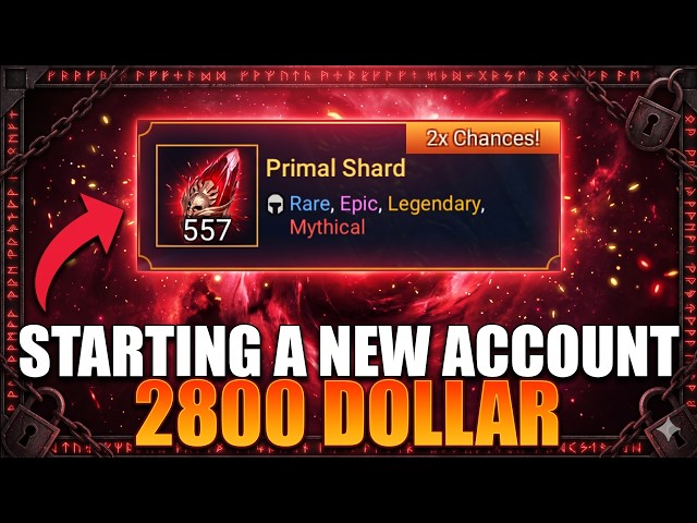 I am Starting a New Account with 2800 Dollar Spent in Primal Shards Raid: Shadow Legends