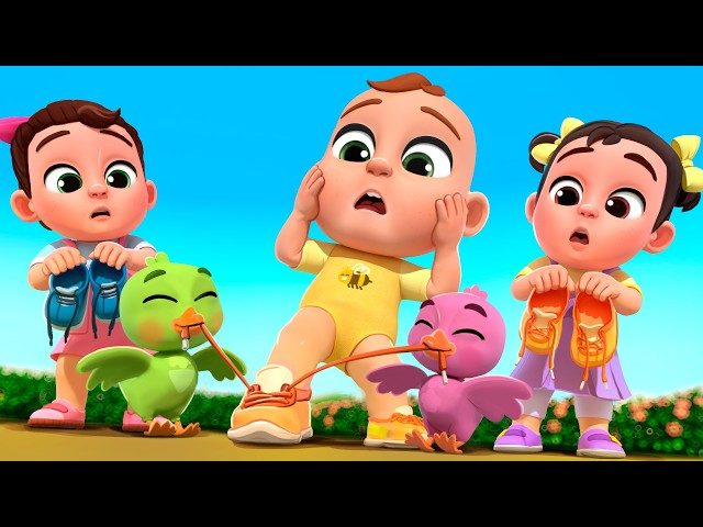 Quick, Help Baby Tie His Shoes! 👟 | Lalafun Nursery Rhymes