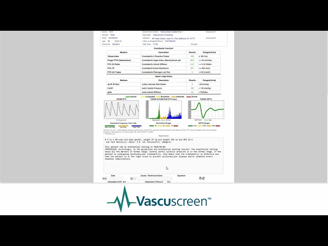 See VascuScreen in motion with fast, noninvasive vascular and wellness screening.
