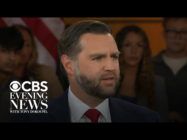 Vance talks economy, inflation and corruption in CBS News town hall