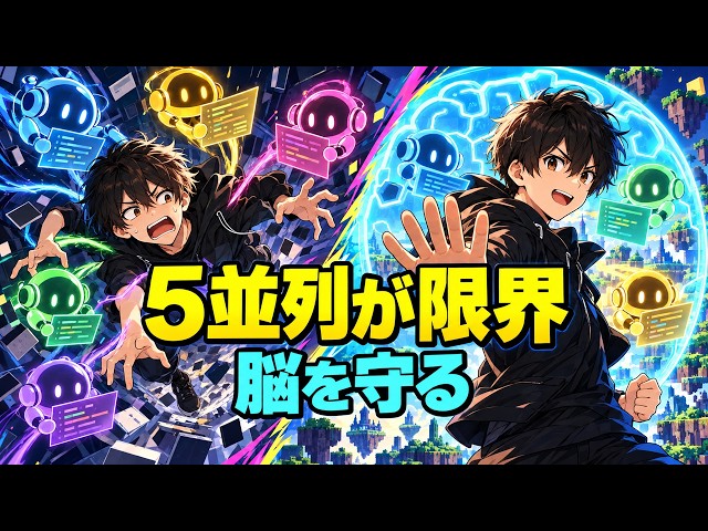 ゲーム開発配信#70：AIエージェントは5並列が限界。個人ゲーム開発で脳を守る