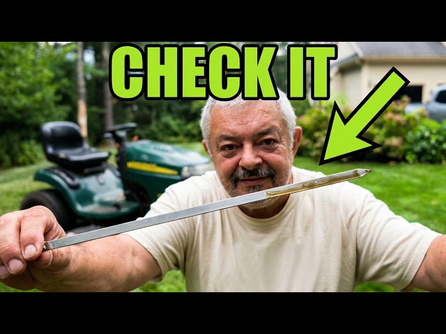 Checking oil level on lawn tractor and some mowing fun!
