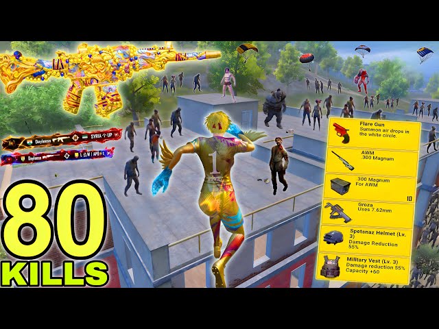 80 KILLS!!😱 IN 2 GAME MY NEW ZOMBIE HUNTERS MODE RECORD in NEW SEASON🔥 Pubg Mobile