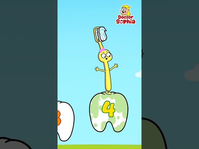 Learn to Count 1-10 with Brush Your Teeth | Kids Learn Counting Numbers | Kids Songs #shorts