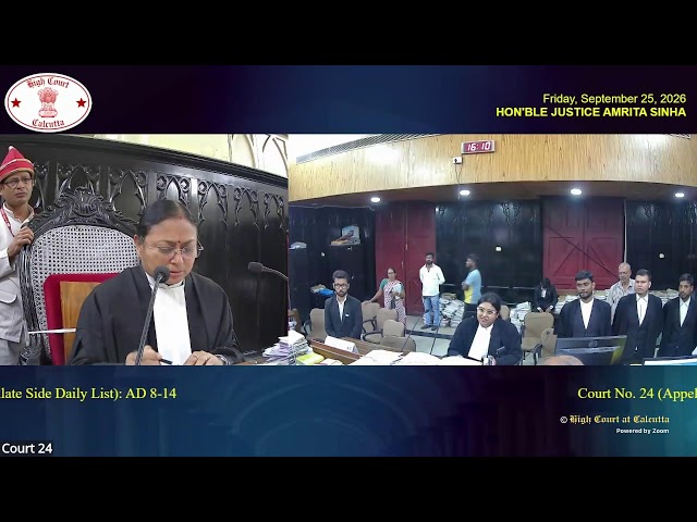 25 September 2026 | Court No. 24 | Live Streaming of the Court proceedings