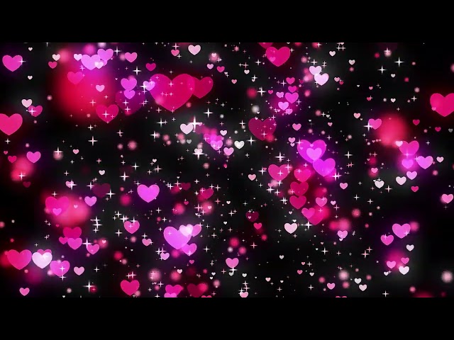 Pink Hearts & Sparkles | 4K Romantic Seamless Loop Motion Background