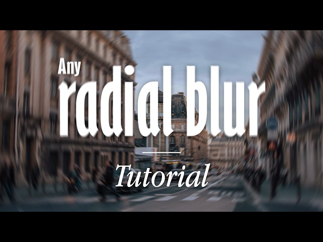 Any Radial Blur for Premiere Pro Tutorial