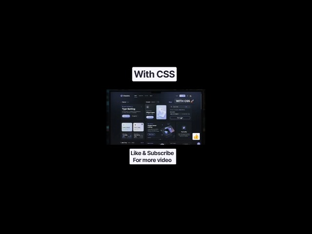 WITHOUT CSS 😱 vs WITH CSS 🤯 | See The INSANE Transformation 🔥 | Web Development #shorts