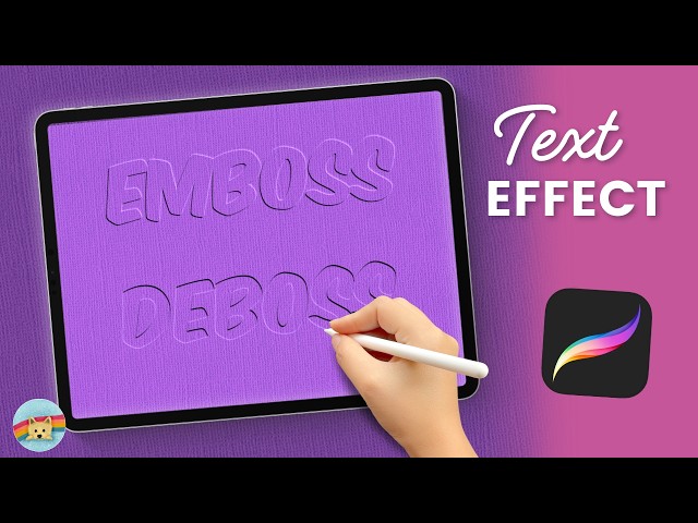 Beginner to Expert Embossed text in Procreate in just one video!
