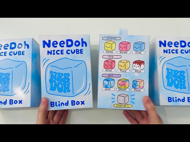 [🧊paper diy🧊] NEEDOH NICE CUBE DIY BLIND BOX unboxing! | asmr