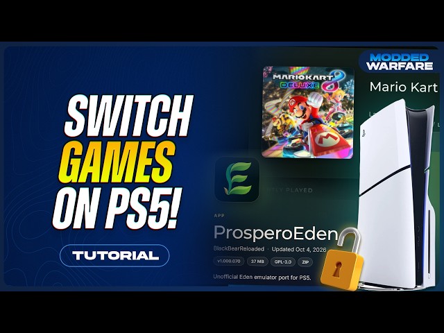 How to run your Switch games on a Jailbroken PS5! (13.60 or lower)