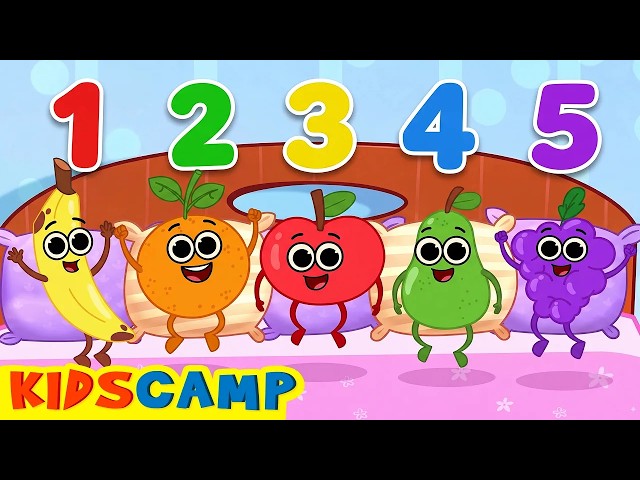 🍎 Easy Math With Five Cute Fruits | Toddler Learning Video
