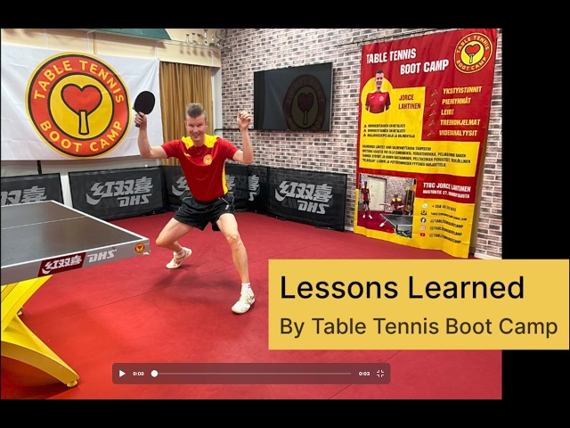 Lessons learned from Craig Bryant training camp by Table Tennis Boot Camp