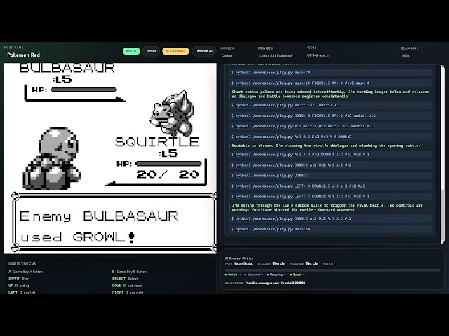 GPT 6 Astra Plays Pokémon Red without RAM Access