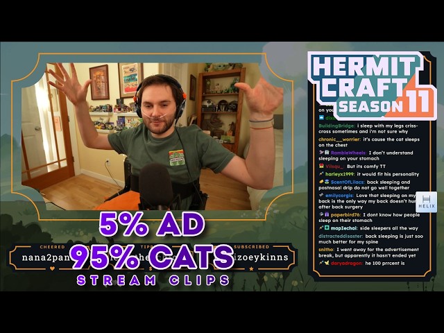 5% Ad, 95% Cats | Stream Clips | Hermitcraft Season 11