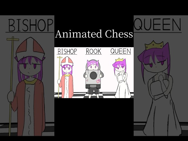 Animated Chess !!!!!!!!!!!!! #anime #cat #cute  #animation #shorts