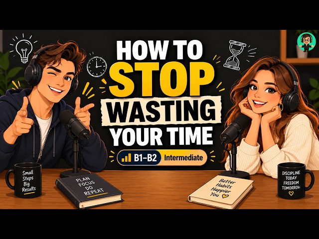 How to Stop Wasting Your Time - 10 Proven Ways | Real English Conversation