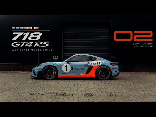 02 | Porsche 718 GT4 RS | Alpha Model | 1/24 | Scale Model Building | ASMR