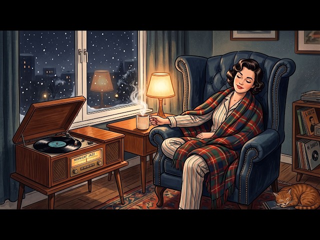 The First Snowfall in 1950s Manhattan | Cozy Vintage Americana Music