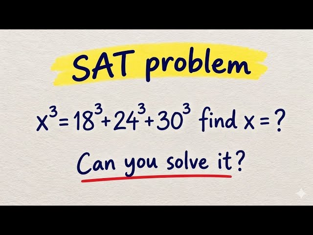 This SAT problem can be solved easily by a trick 😉 #mathstricks #SAT #mathematics #mathhacks 
