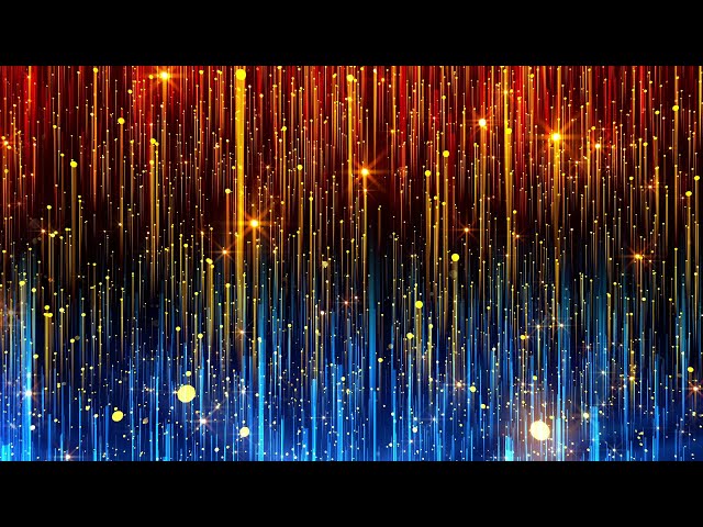 4K Screensaver | Raising Colorful Lights Particles – Psychedelic VJ Loop (No Sound)