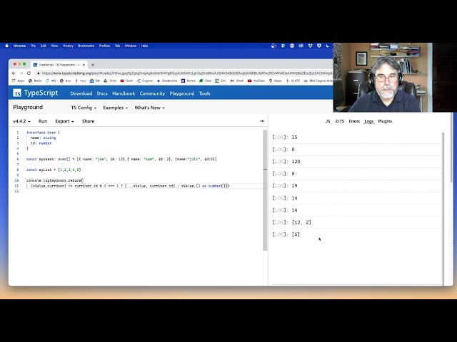 Typescript, Array reduce examples