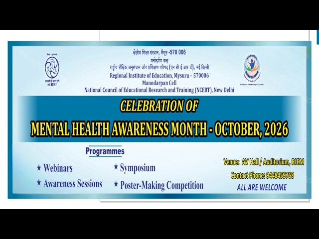 Webinar Series on Mental Health and Well-Being of Students
