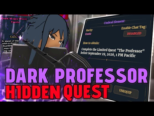 Dark Professor Class Hidden Quest Title OBTAINMENT Guide In Dungeon Lootr!
