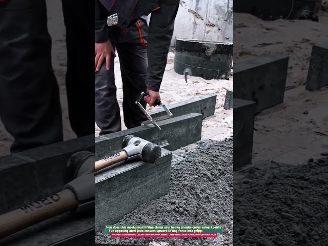 Granite Curb Lifting Clamp Grips 1000mm Kerbstones with 2 Jaws for Road Construction