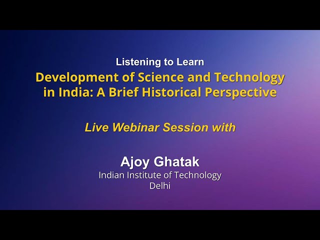 DESM: Development of Science and Technology in India: A Brief Historical Perspective