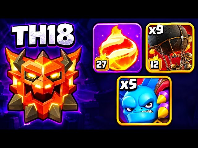 🔥 Learning This Attack! | Queen Arrow + Duke Backpack | Fireball + Rocket Loon | TH18 COC