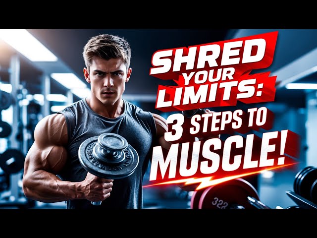 Get Shredded FAST! 3 Simple Steps to Build Muscle | No BS Fitness 💪