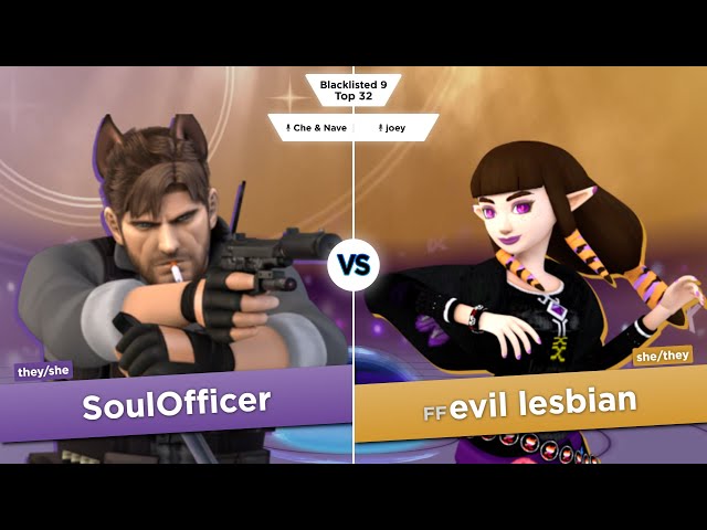 Blacklisted 9 Top 32 - SoulOfficer (Snake) vs evil lesbian (Zelda)