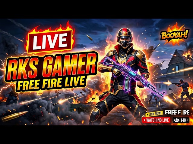 🔴 LIVE 🔥 FREE FIRE LIVE | RKS GAMER | Booyah & Rank Push 😈 | Hindi Live Gameplay #freefirelive