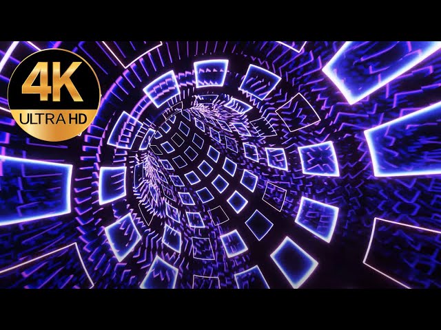 14 hours 4k deep trance Bricks light background video loop seamless loop tunnel Animation background