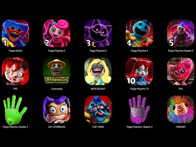 Poppy Playtime Chapter 1, 2, 3, 4, 5, 6, 7, 8 Mobile - FULL Game Movie, All Bosses & Endings
