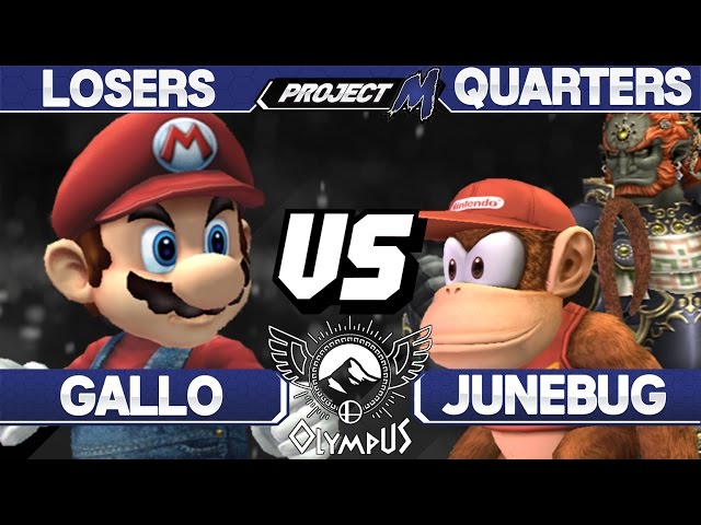 Olympus - Junebug (Diddy Kong/Ganondorf) vs Gallo (Mario) - PM Losers Quarters - Project M