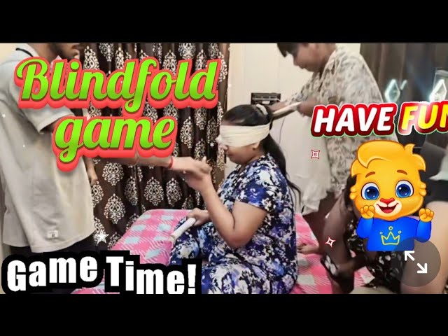 blindfold game 😎😀 full on masti with cousin's 💕#blindfoldgame #familyvlog #ytstudio #cousinsbond 