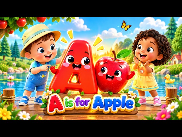 🔤 ABC Phonics Song + Learn ABC A to Z  | ABC Fishing Day + A for Apple, B for Ball | Kids Songs
