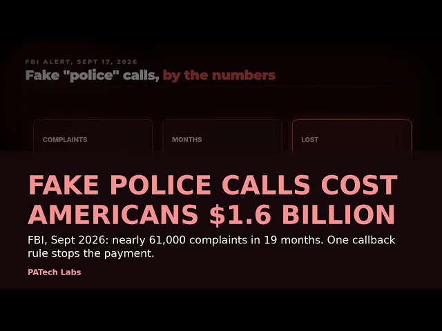 Fake Police Calls Cost Americans $1.6 Billion: The Callback Rule That Stops Them