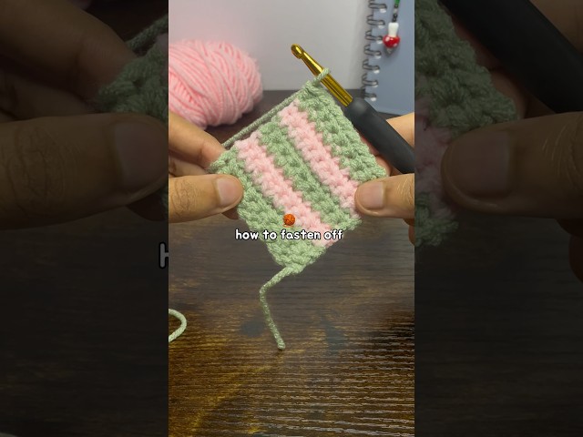 how to fasten off 🧶 | crochet for absolute beginners #crochet #beginner #easy