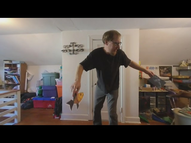 Bookpast inspired Bendy BATIM/BATCS VR Fish Papercraft on a Skateboard